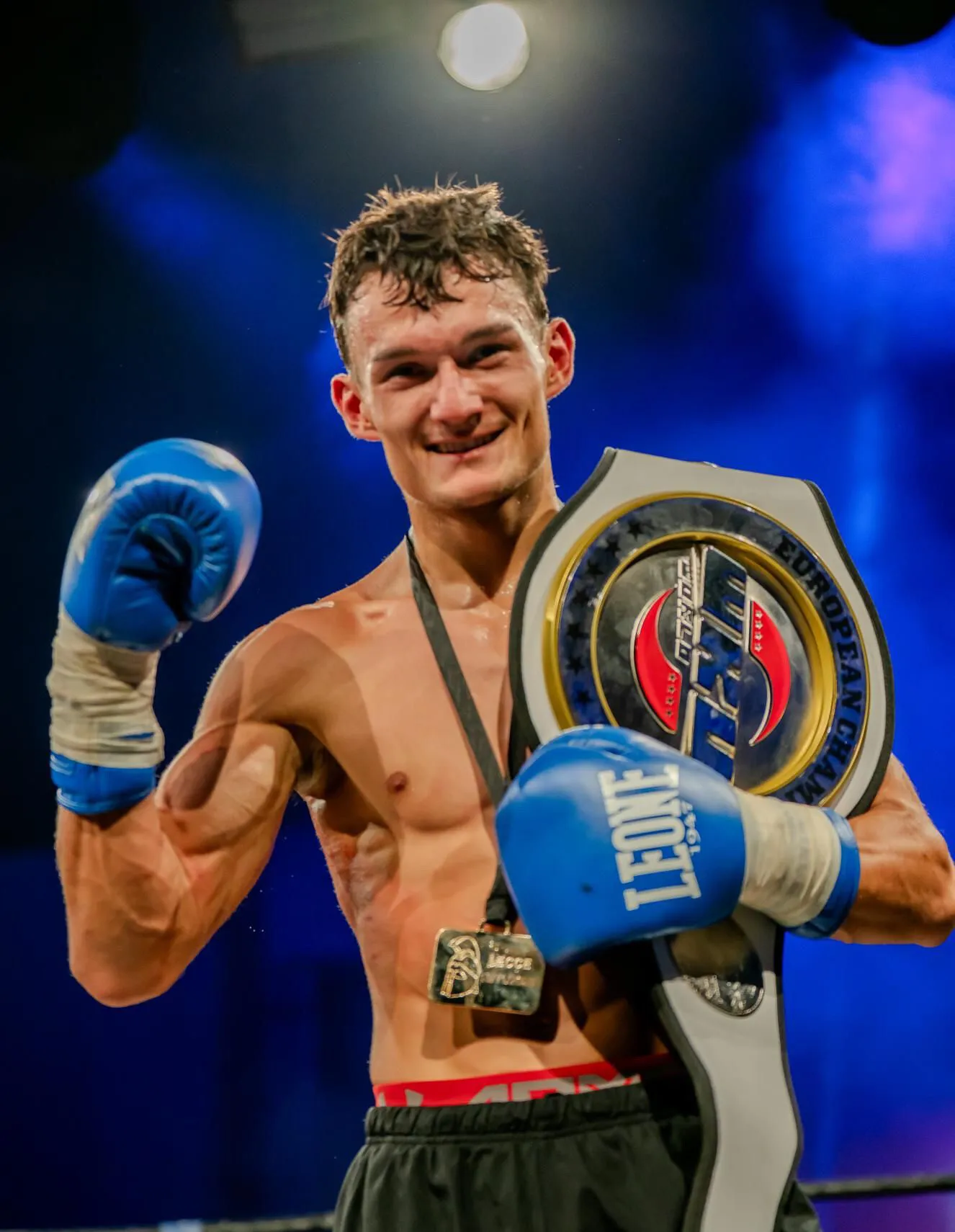 Anto Radman with the European championship belt